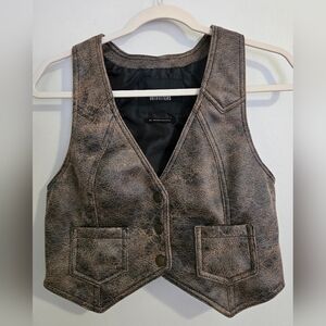 Urban Outfitters Faux Leather Moto Vest Womens Size S